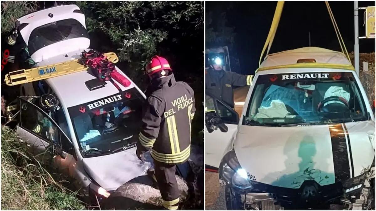 Volano con la loro auto in un fossato: feriti 4 giovani, il conducente è grave - 