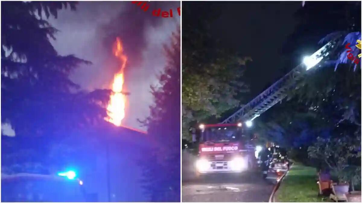 Mansarda in fiamme a Vigodarzere: gran lavoro per i vigili del fuoco - 