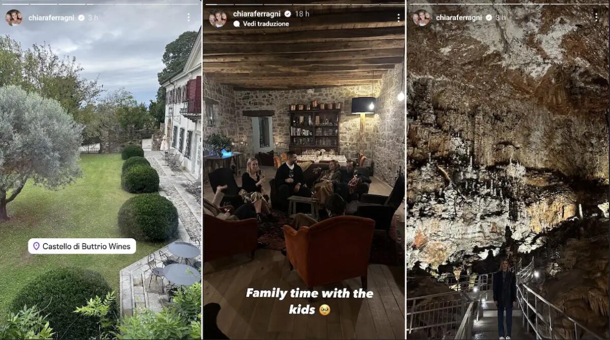 Chiara Ferragni in Friuli Venezia Giulia, dalla Grotta Gigante al Castello di Buttrio - 
