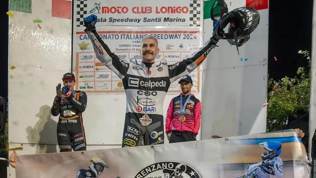 Michele Castagna trionfa nel titolo italiano di speedway con il Moto Club Olimpia - 