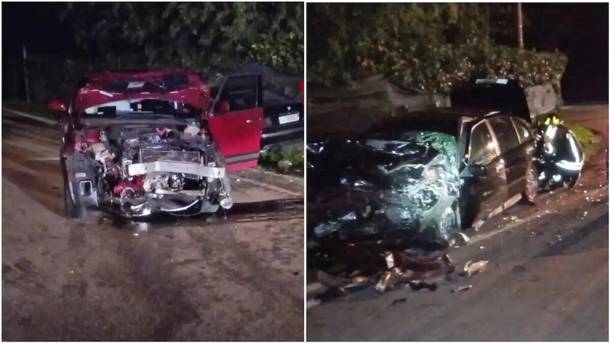 Tremendo schianto frontale tra due auto: tre persone ferite - 