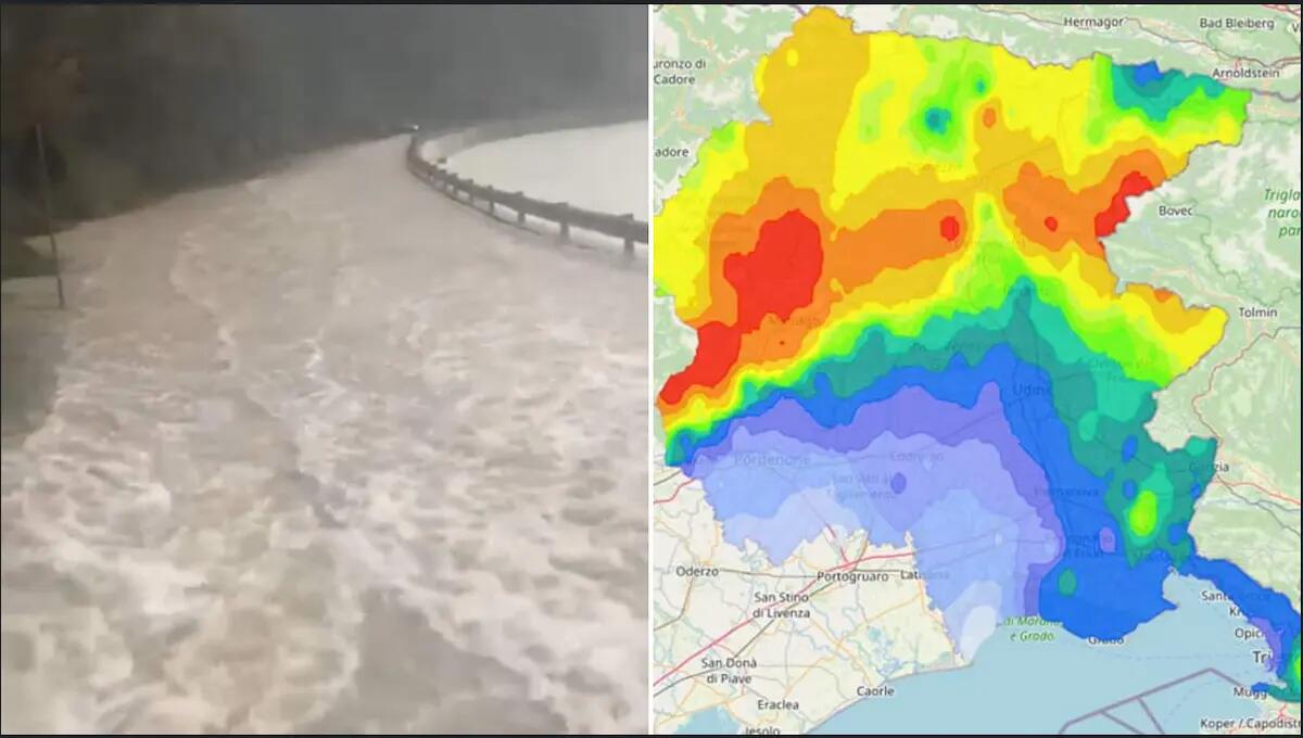 Maltempo in Friuli: frane e allagamenti. A Piancavallo 363 mm di pioggia. La situazione - 