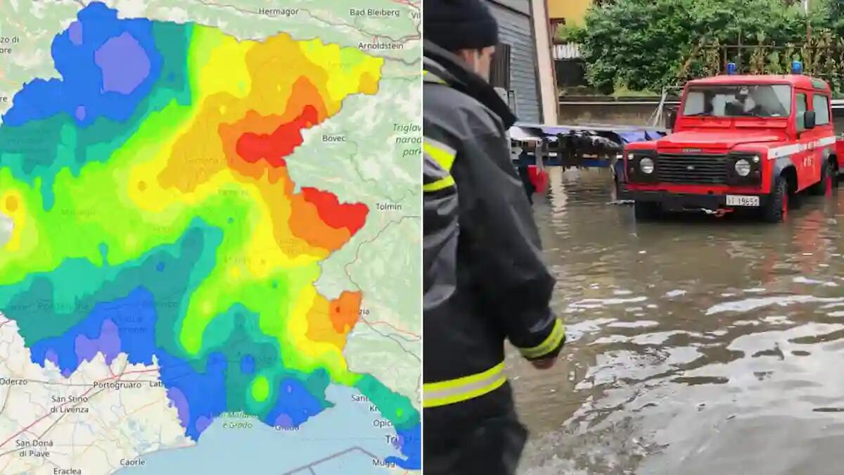 Maltempo in Friuli Venezia Giulia: 155 mm di pioggia, frane e allagamenti. La situazione - 