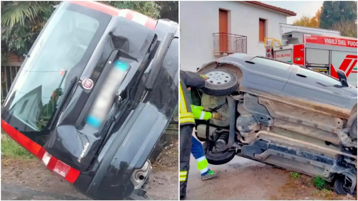 Viene tamponata da un'auto e finisce sul fianco: ferita una donna - 