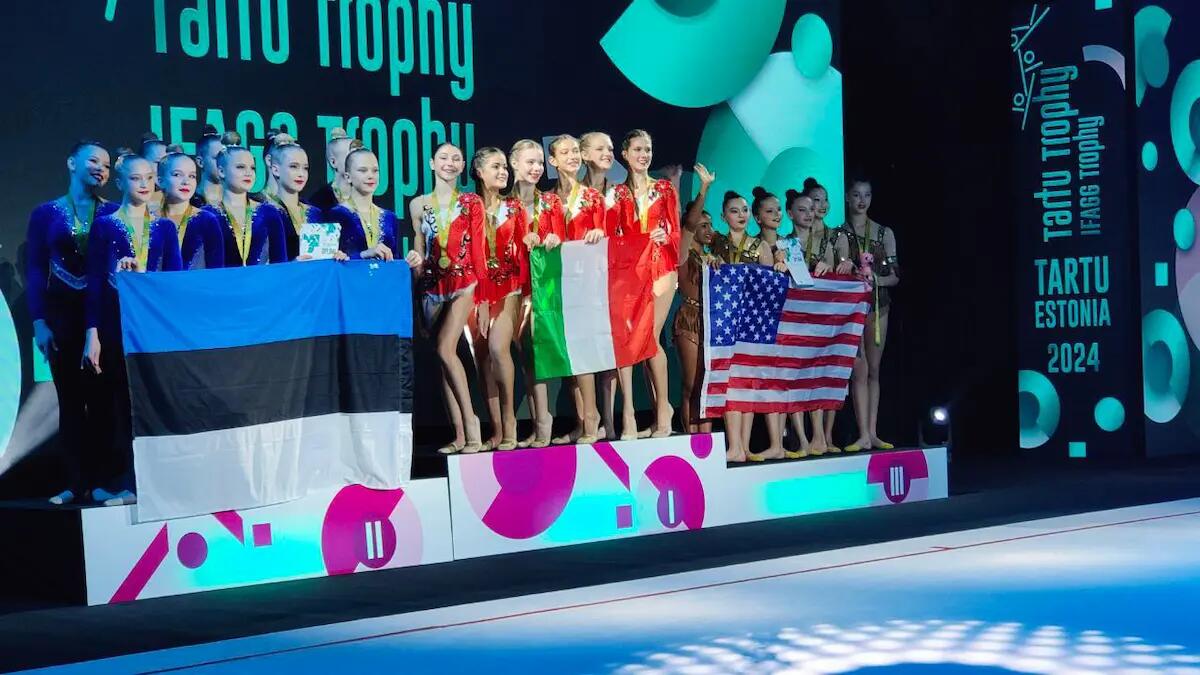 Ginnastica estetica di gruppo: medaglia d’oro per la Royal Gym in Estonia alla IFAGG Trophy - 