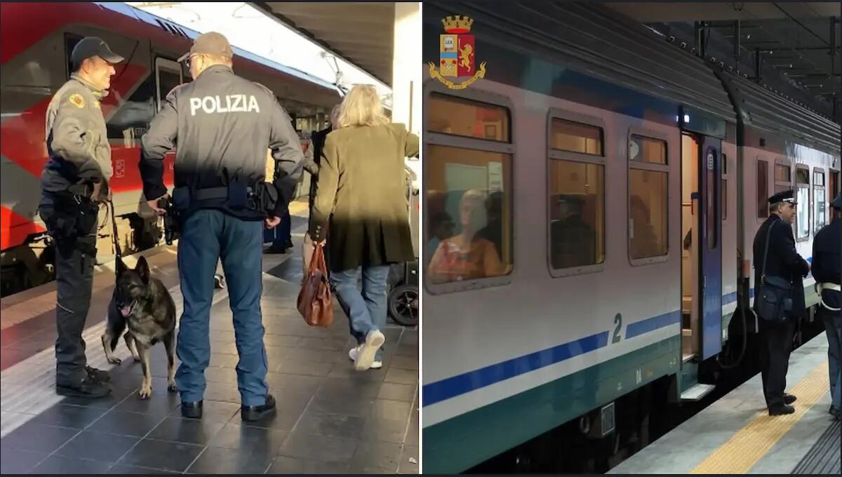 Scende dal treno e il cane poliziotto Gaby gli fiuta la droga in tasca: arrestato 32enne - 