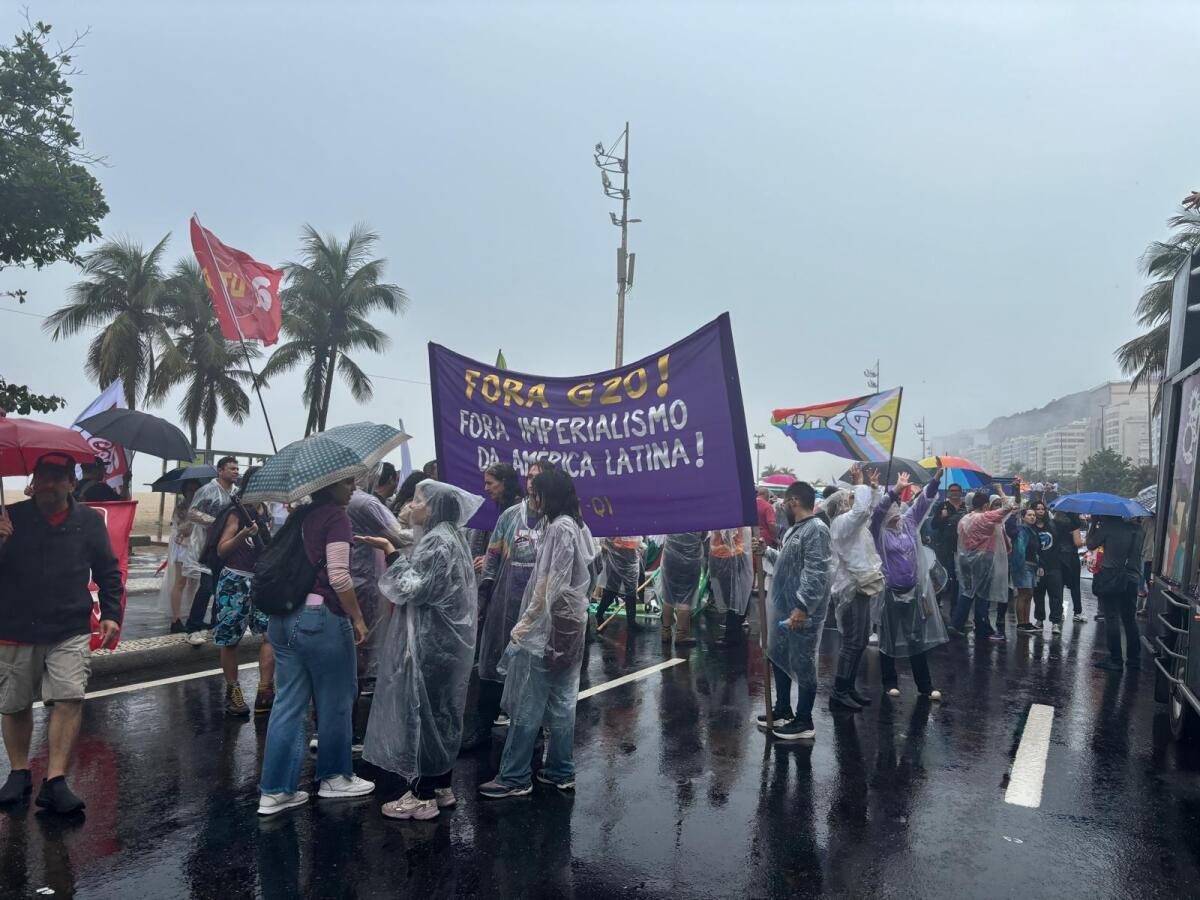 G20: manifestanti chiedono più giustizia e diritti sul lungomare di Copacabana - 