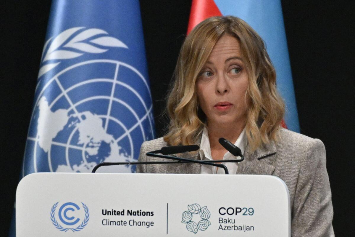 Meloni alla Cop29: "Proteggere l'ambiente con un approccio pragmatico, non ideologico" - 