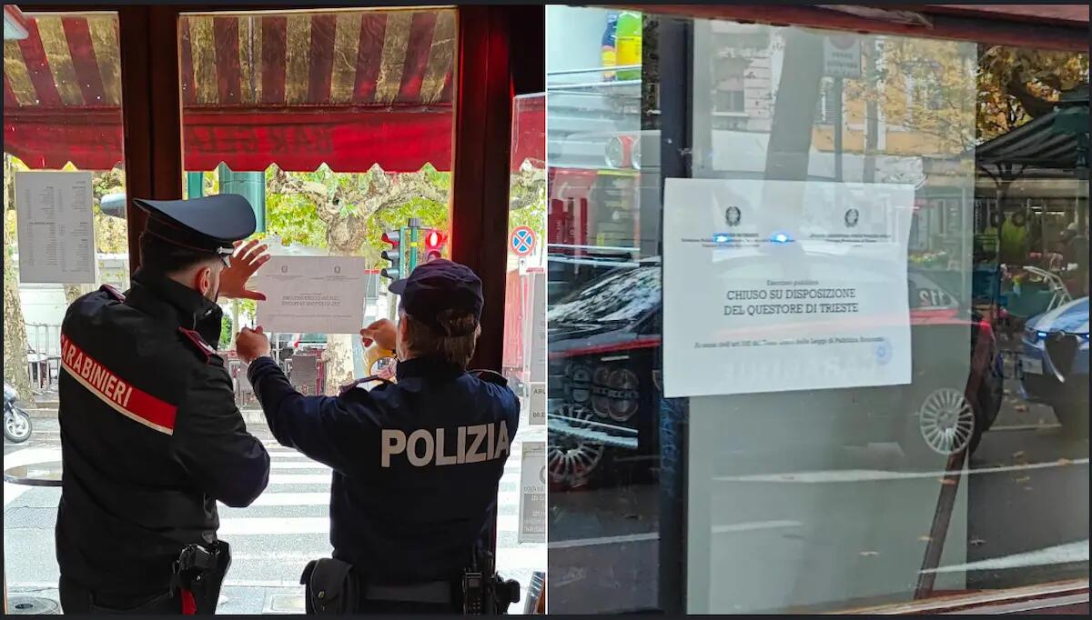 Trieste, chiuso un Bar per 30 giorni: «violenze e aggressioni, 11 interventi della Polizia» - 