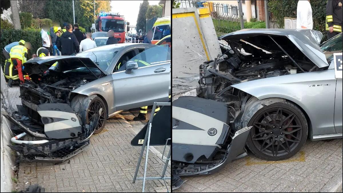 Perde il controllo dell'auto e piomba contro un muro: papà grave, feriti 2 bambini e la mamma - 