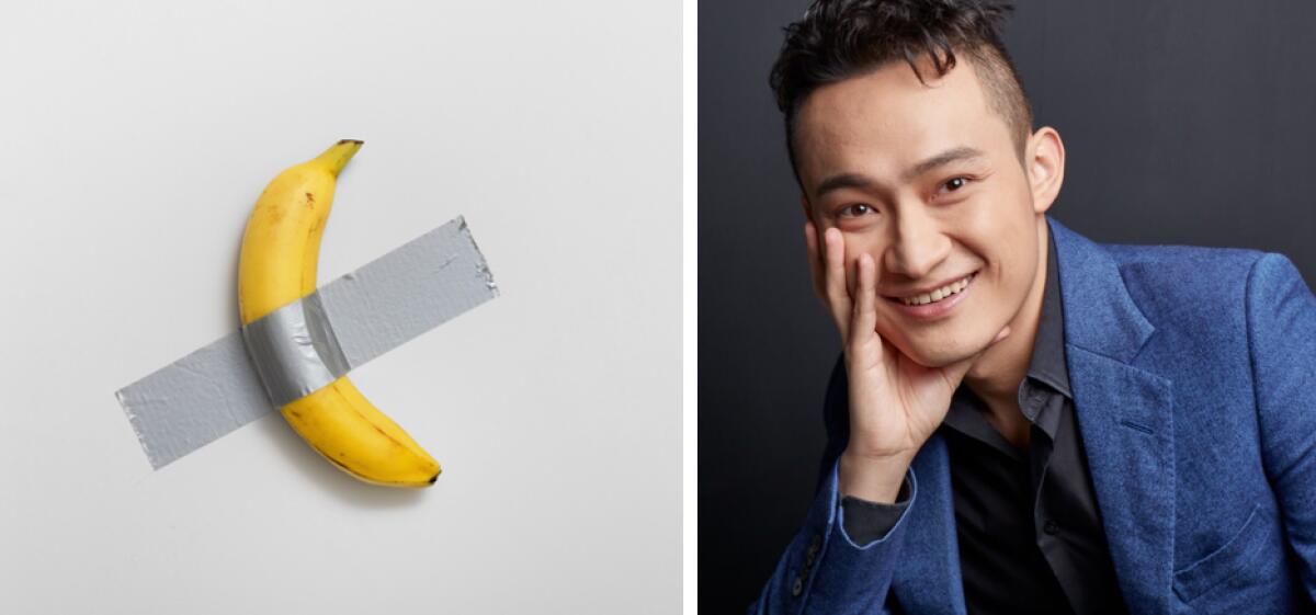 Il prezzo record per la banana di Cattelan raggiunge i 6,2 milioni di dollari - 