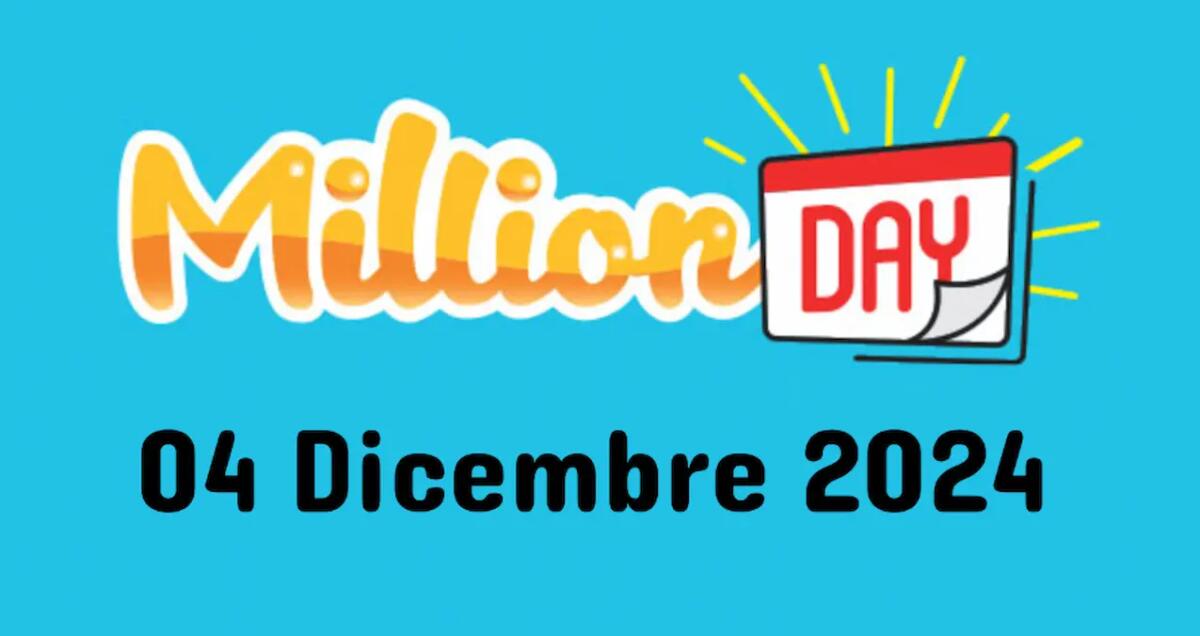 Million Day e Million Day Extra: i numeri vincenti del 4 dicembre 2024, estrazione 20:30 -