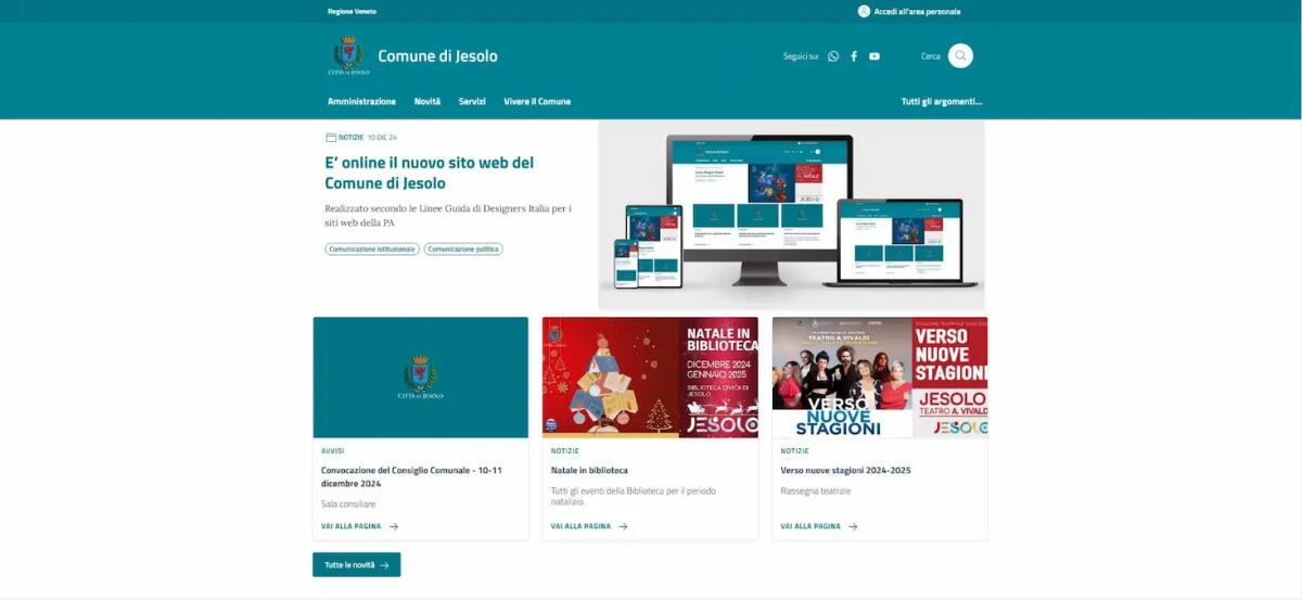 Il nuovo sito del Comune di Jesolo online da domani: più accessibile e moderno - 