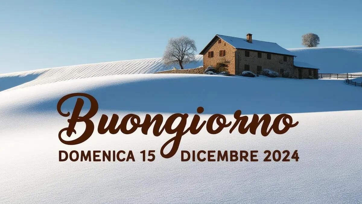 Frasi e immagini di Buongiorno, Domenica 15 dicembre 2024: ecco le più belle - 