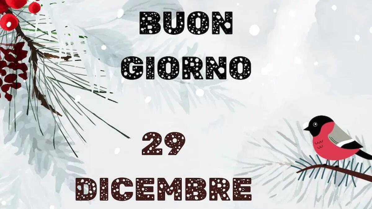 Buongiorno domenica 29 dicembre 2024: frasi e immagini da condividere -