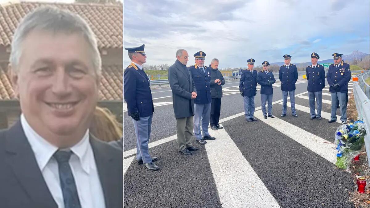 Investito in A23 mentre effettua i rilievi, la Polizia ricorda l'agente Maurizio Tuscano - 