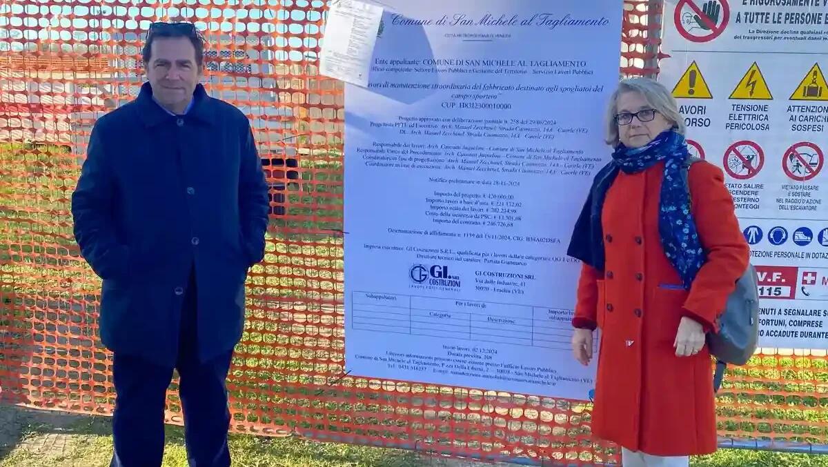 Impianto sportivo a San Giorgio al Tagliamento: inizia il restyling degli spogliatoi - 