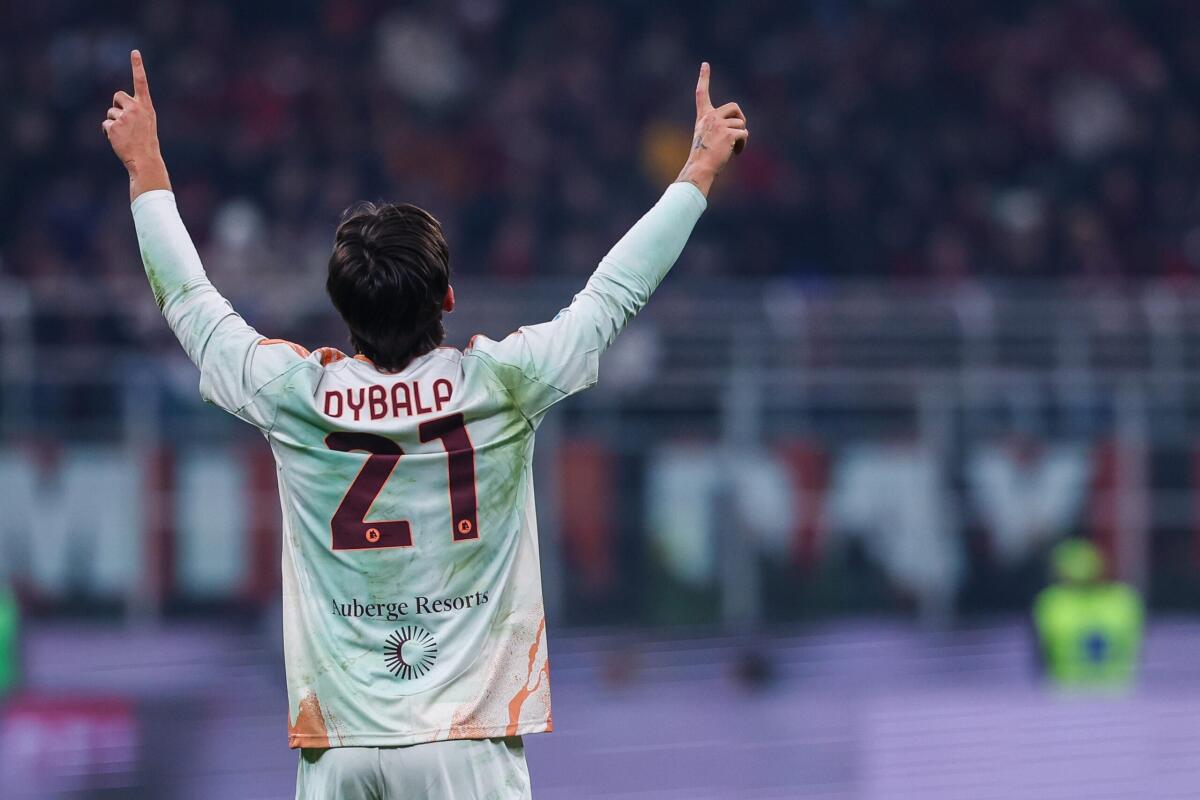 Milan-Roma 1-1, Dybala pareggia contro Reijnders - 
