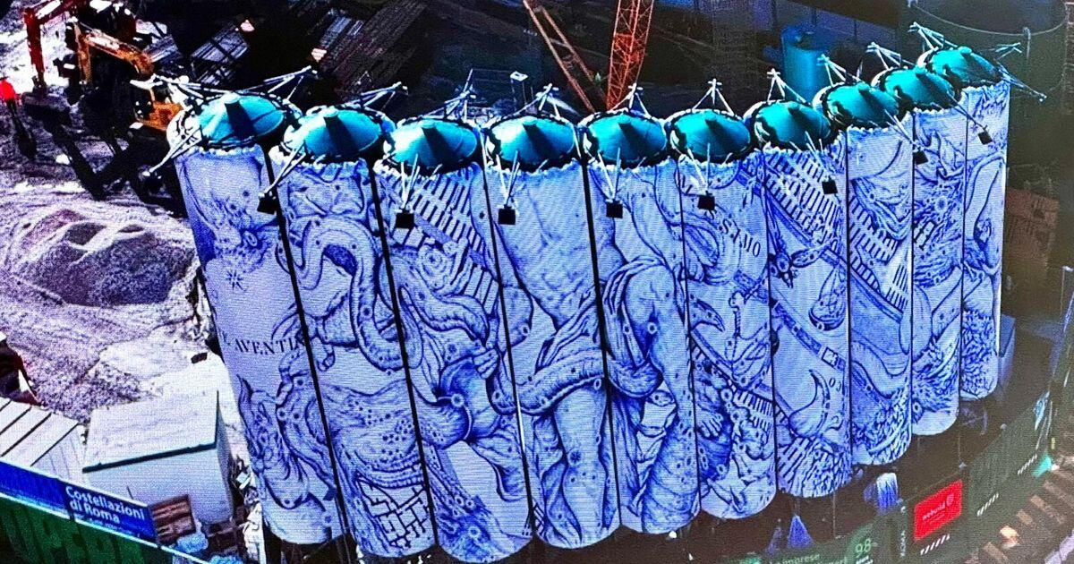 Il cantiere della Metro C di Piazza Venezia si trasforma in un murales - 