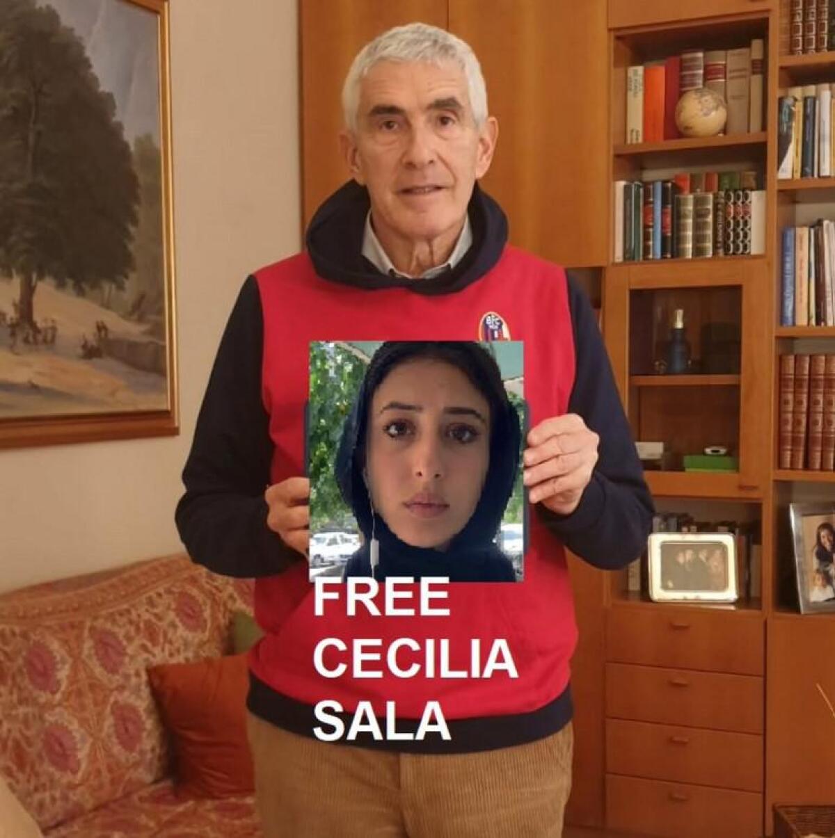 Casini sui social con la foto di Cecilia Sala, chiedendo la sua liberazione - 
