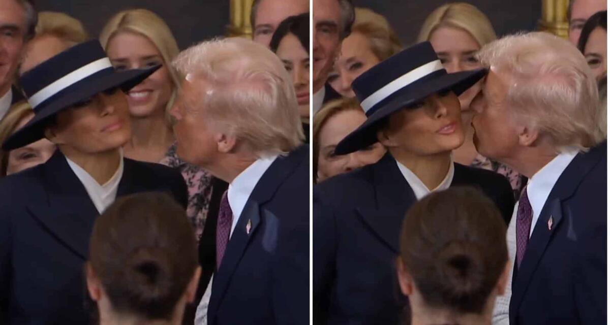Il curioso "non bacio" di Trump alla First Lady Melania - 