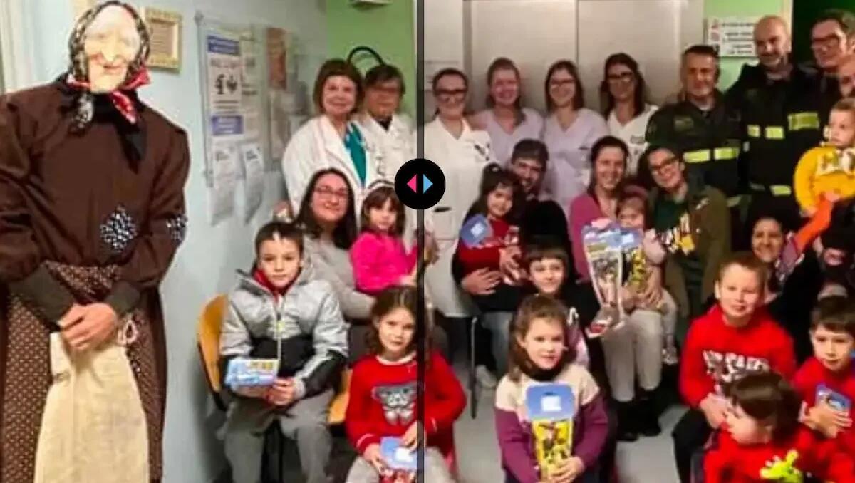 Un sorriso per i bambini ricoverati: i vigili del fuoco consegnano le calze della Befana - 