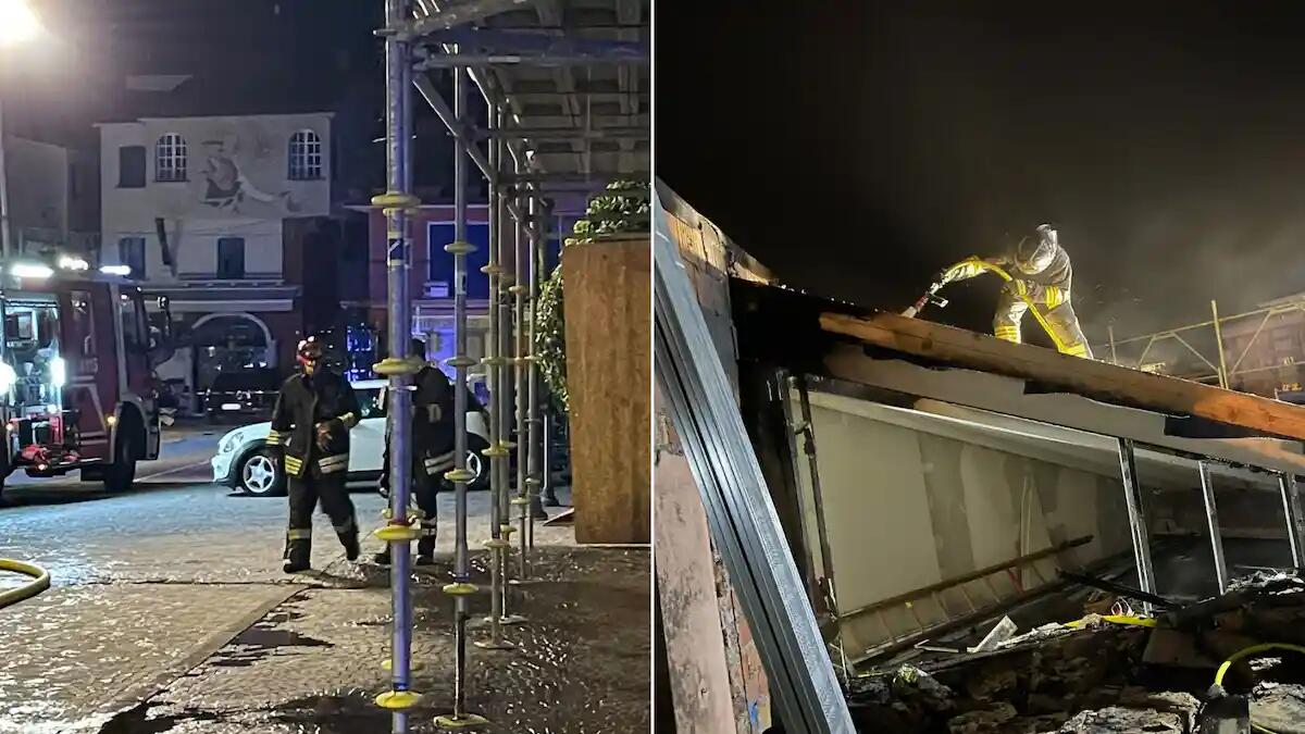 Incendio a Caorle: il tetto di una casa in ristrutturazione va a fuoco - 