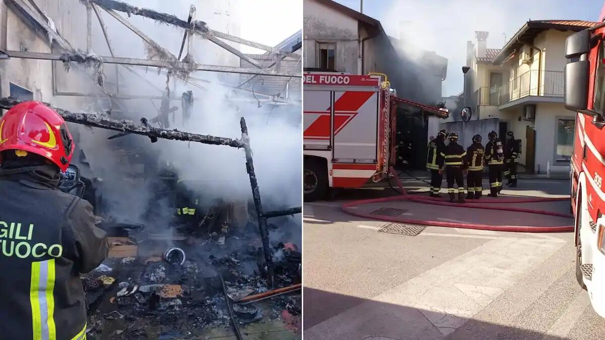 Castions di Strada, incendio in un deposito annesso a una casa: 3 persone intossicate - 