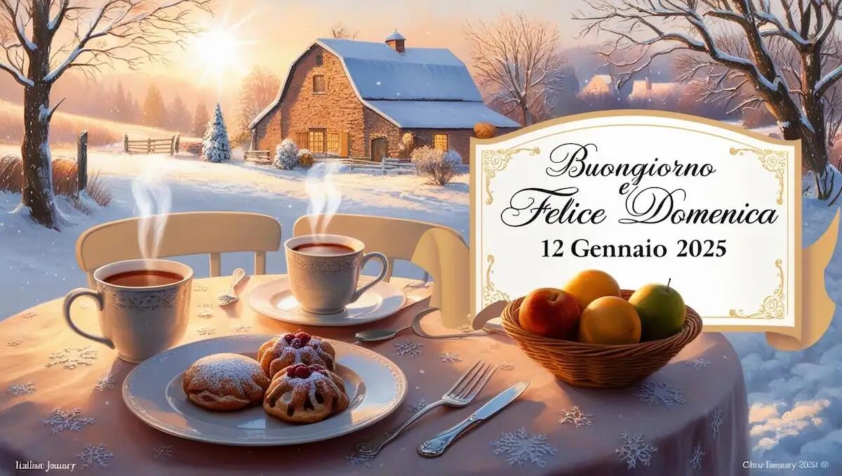 Immagini e 150 frasi di "Buongiorno" e buona Domenica 12 Gennaio 2025 -