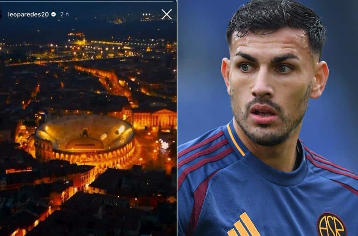 Gaffe di Paredes: post su Instagram con l'Arena di Verona al posto del Colosseo - 