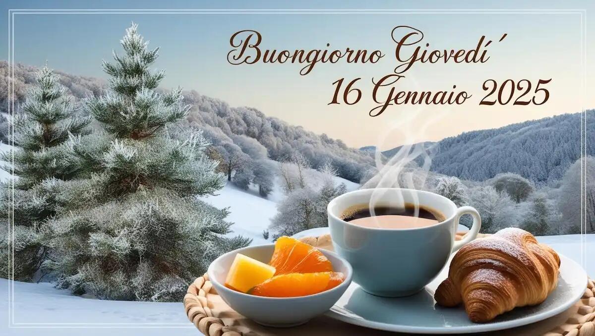 Immagini e frasi di buongiorno per giovedì 16 gennaio 2025 - 