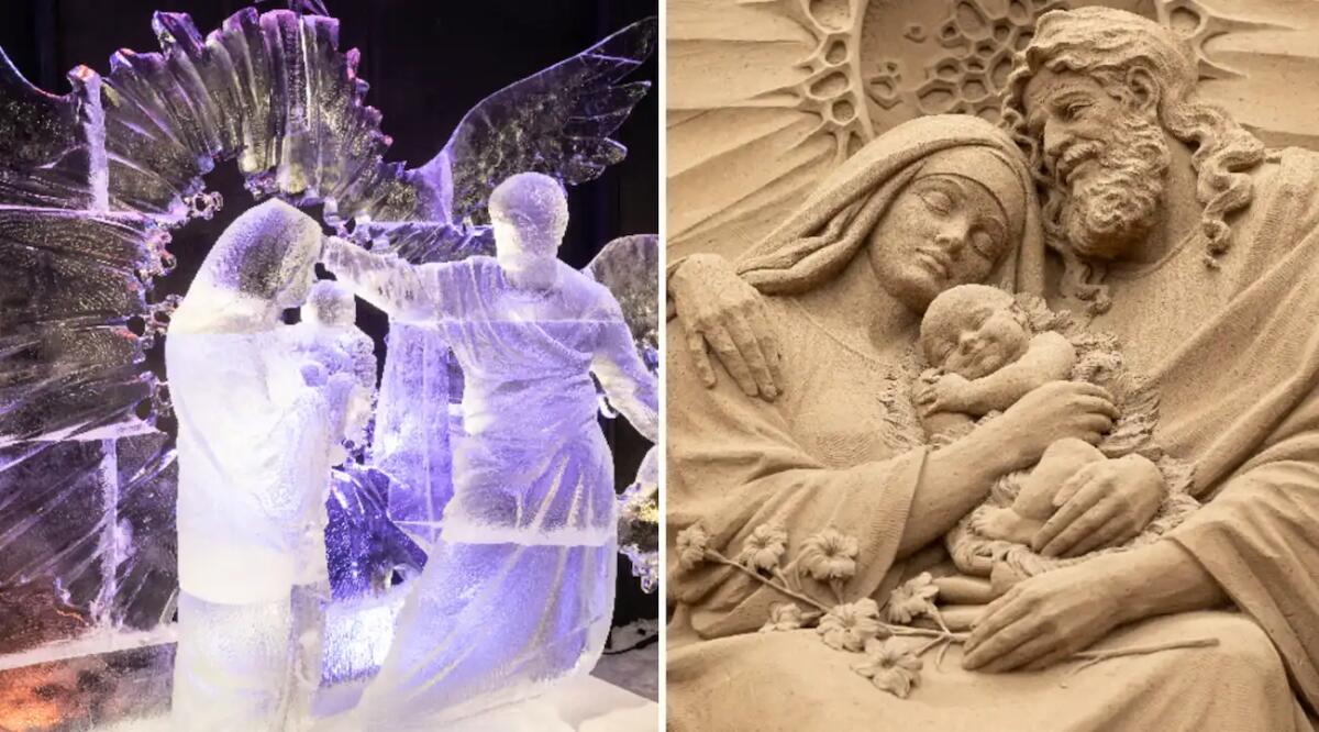 Natale da record a Jesolo: il presepe di ghiaccio e di sabbia conquistano migliaia di visitatori - 