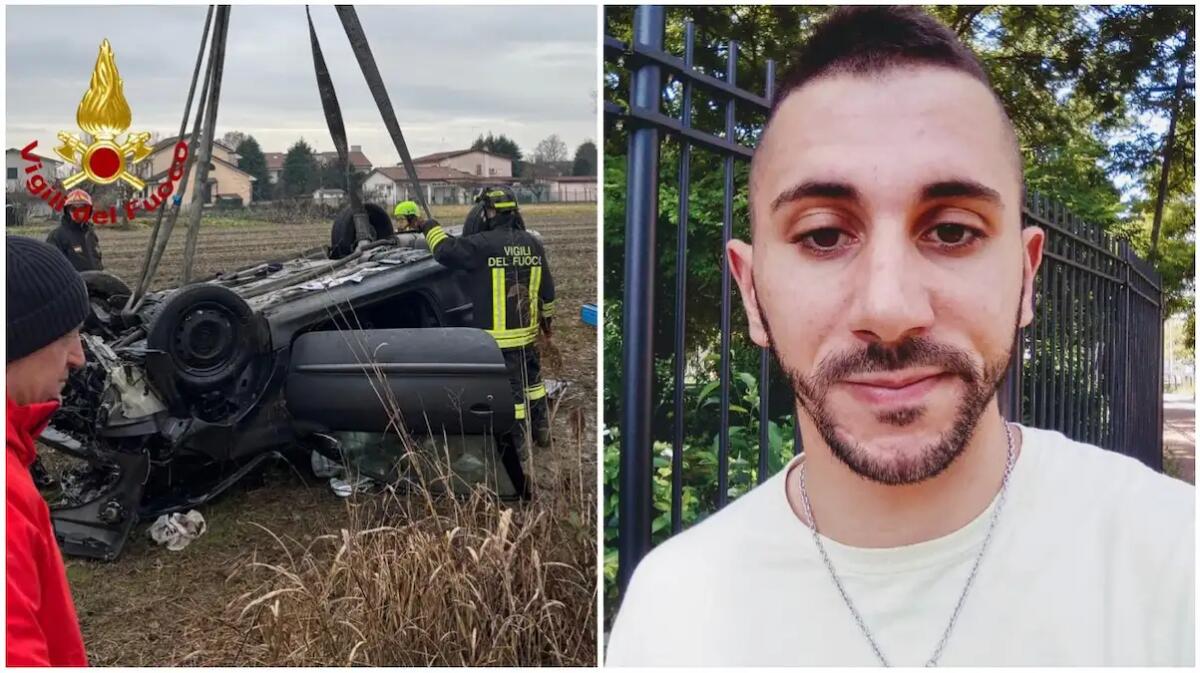 E' di Gaspare Gasparini il corpo estratto dall'auto ribaltata nel canale di scolo: aveva 33 anni - 