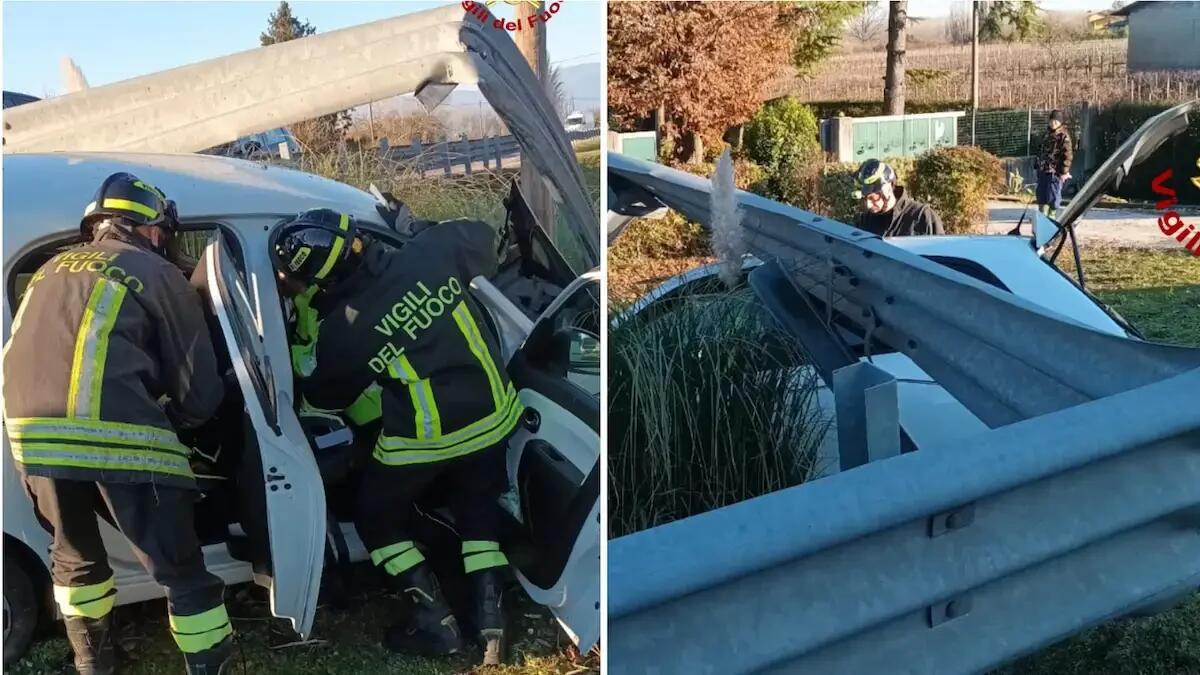 Finisce fuori strada e si schianta contro il guardrail: ferite due persone disabili, trasferite in elisoccorso - 