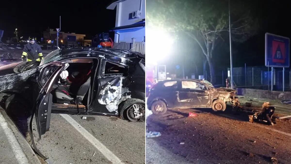 Latisana. Grave incidente nella notte, si stacca il motore dell'auto: 25enne elitrasportato in ospedale - 