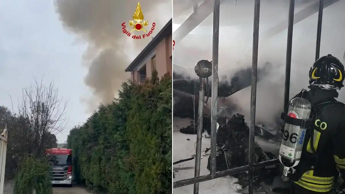 Scoppia l'incendio nel garage deposito: alta colonna di fumo visibile a chilometri - 