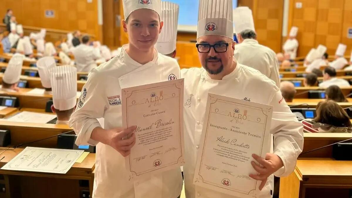 Alcide Candiotto e Manuel Bresolin premiati come i migliori cuochi d'Italia -