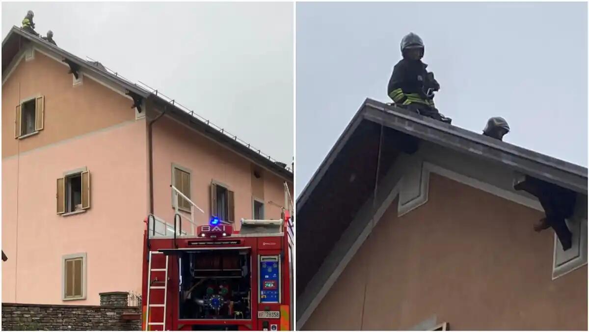 Tetto in fiamme, il rogo originato dalla canna fumaria: i pompieri evitano il peggio - 