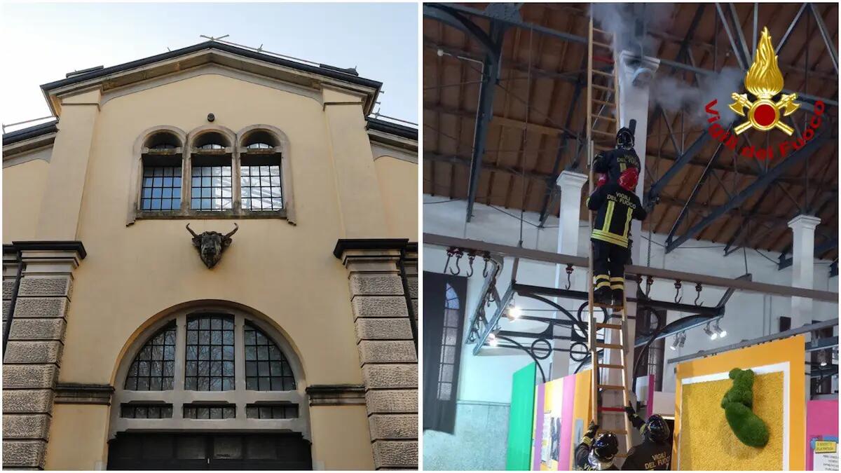 Principio d'incendio nella Cattedrale ex Macello: fumo intenso, evacuato l'edificio - 