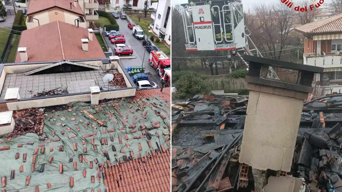 Incendio in un condominio: due appartamenti e il tetto distrutti. Danni ingenti - 