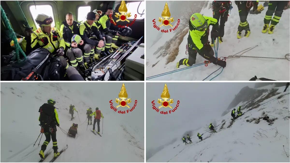 Addestramento in alta quota: i Vigili del fuoco di Udine e Pordenone in azione sulla neve - 