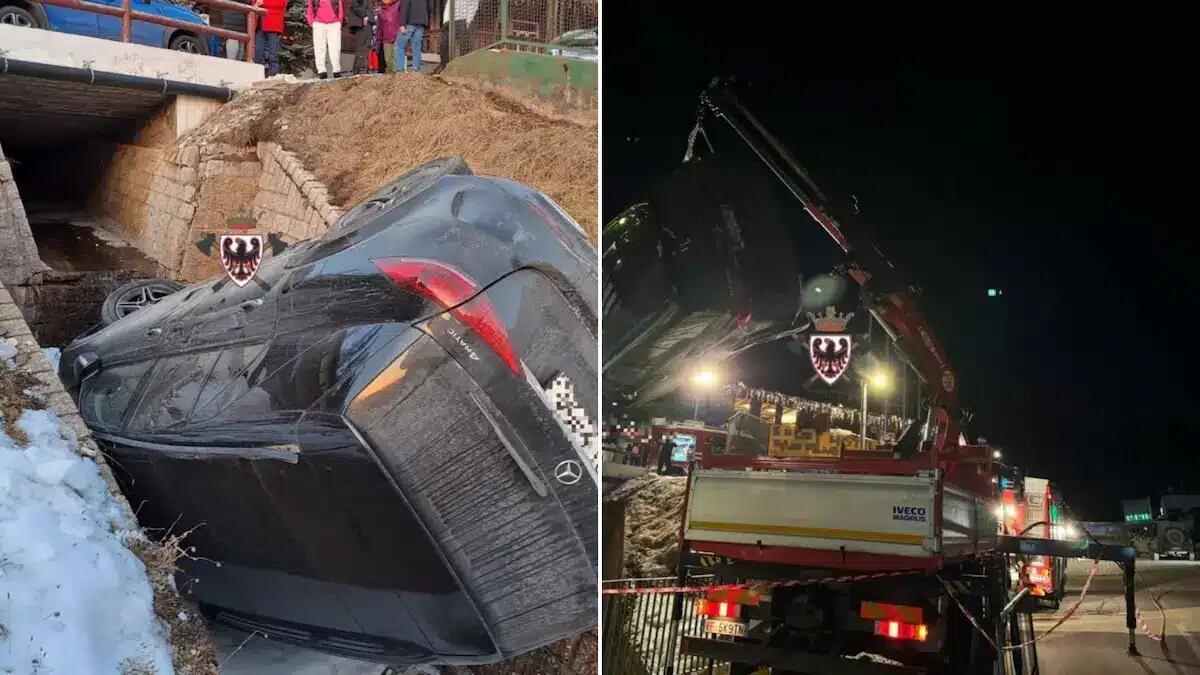 Perde il controllo dell'auto e finisce nel fosso: paura per il conducente, miracolosamente illeso - 