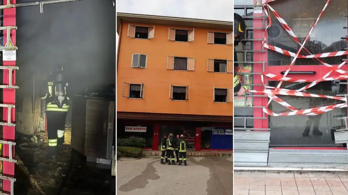 Devastante incendio in bar edicola: locale distrutto, le fiamme raggiungono l'appartamento al piano di sopra - 