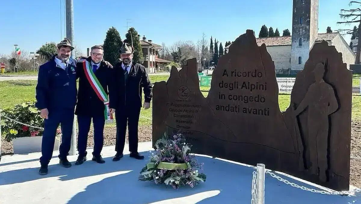 Inaugurata la Stele agli Alpini a San Polo di Piave, parte il progetto Parco della Memoria -
