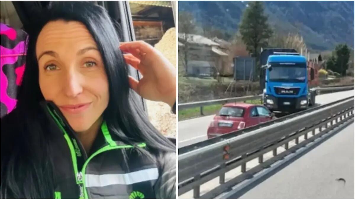 Blocca il traffico con il suo Tir: chi è Sara, camionista e mamma che ha salvato un'auto in contromano - 