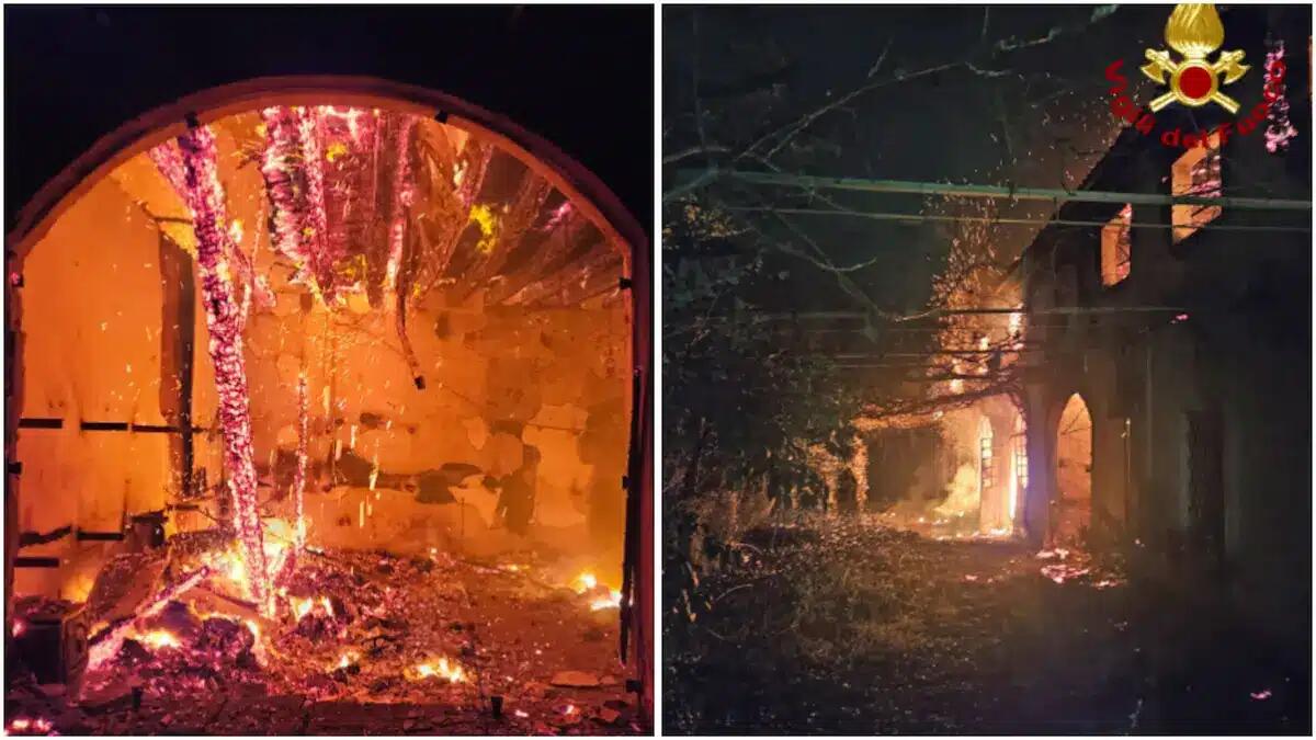Terribile incendio devasta una villa storica: imponente intervento dei Vigili durato ore, indagini sulle cause - 