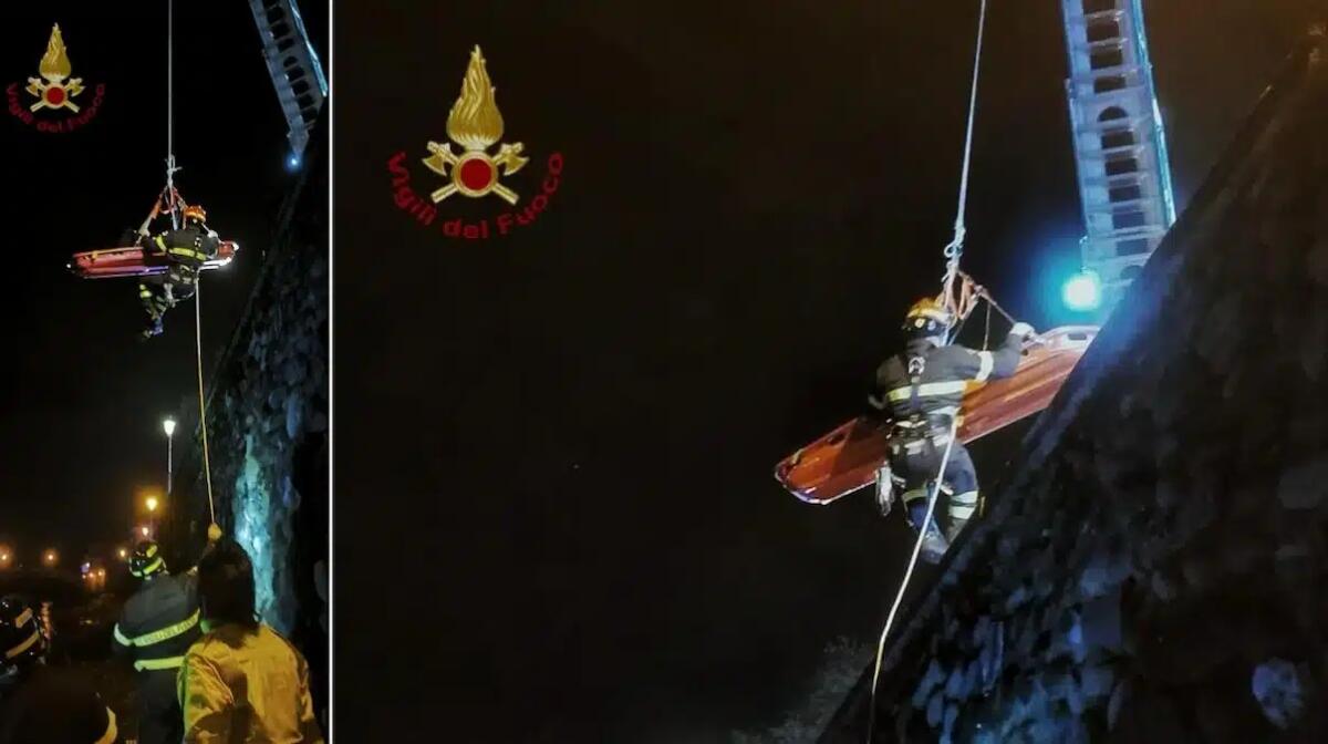 Cade nell'Adige in piena notte, "tuffo" di 10 metri: ferita 56enne, recuperata con l'autoscala - 