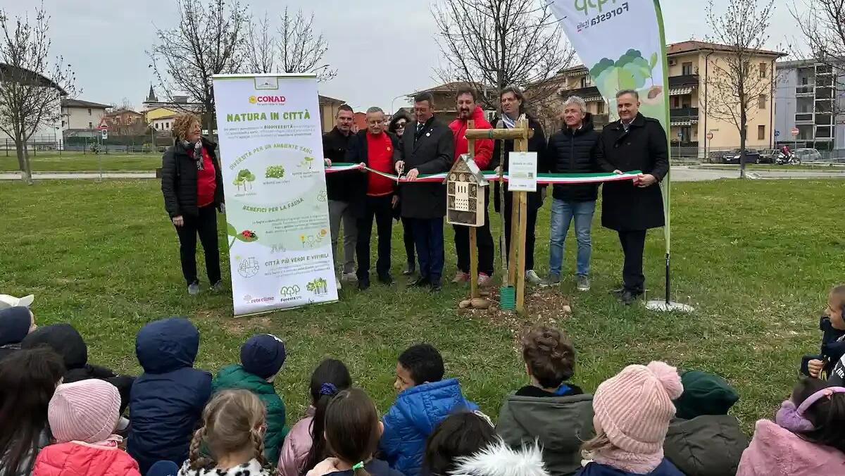 Inaugurato il nuovo giardino sostenibile al Parco Sampò di Bussolengo -