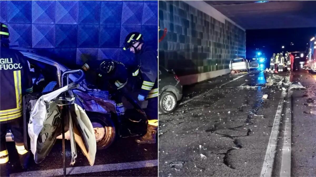 Terribile frontale in galleria sulla Feltrina: due feriti, di cui uno grave, elitrasportato in ospedale - 