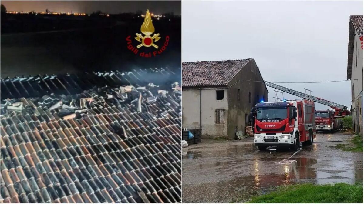 Incendio in una stalla: pompiere rimane ferito nelle operazioni di spegnimento - 